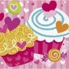 Serviettes - Cocktail, Cupcake Hearts 16 Pk -Halloween Costumes Sales 29731