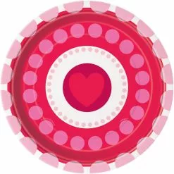 Plates - Dessert, Radiant Hearts 8 Pk