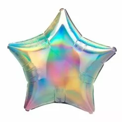 Balloon - 46cm Foil Iridescent Pastel Rainbow Star