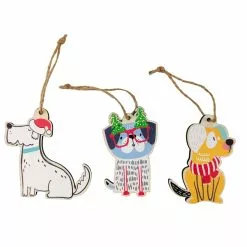 Christmas Ornament - 8cm Christmas Dogs, Assorted