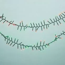 String Lights - 6.5m Cluster Black Cable, Red & Green Light