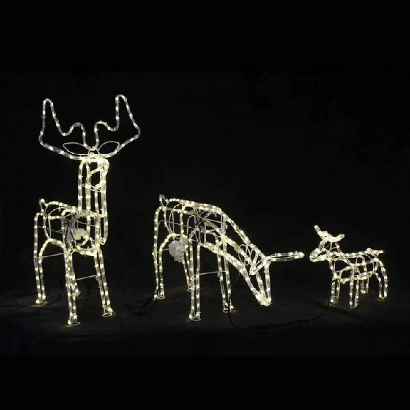 Animated LED Decoration - Reindeer Family With Motor, Warm White 3 Animated LED Decoration - Reindeer Family With Motor, Warm White