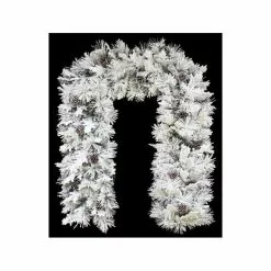 Garland - Snowy Pine Needle With Cones