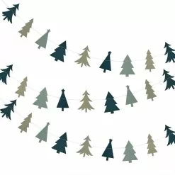Bunting - 5 M Nordic Noel Trees, Green Garland