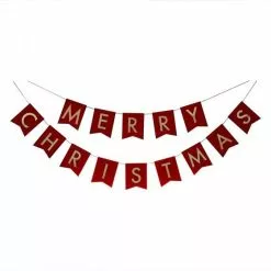 Bunting - 2 M Merry Christmas, Velvet