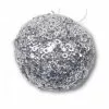 Christmas Bauble - 10cm Sequin, Silver -Halloween Costumes Sales 56177