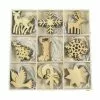 Christmas Ornament - Traditional Wood, 36pk