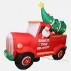 Christmas Inflatables - 2.25m Santa & Ute, With White Lights