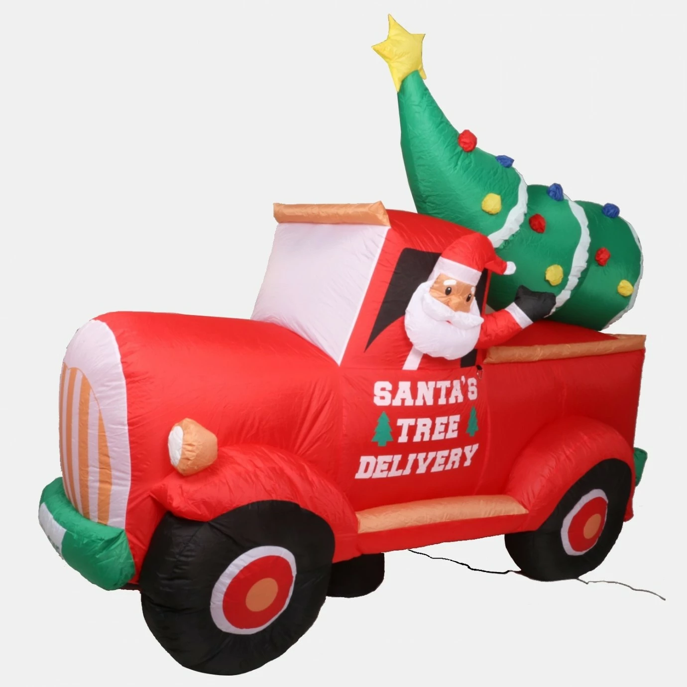 Christmas Inflatables - 2.25m Santa & Ute, With White Lights 3 Christmas Inflatables - 2.25m Santa & Ute, With White Lights