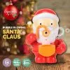 Bubble Machine - 15cm Santa With Fluid, Light And Sound