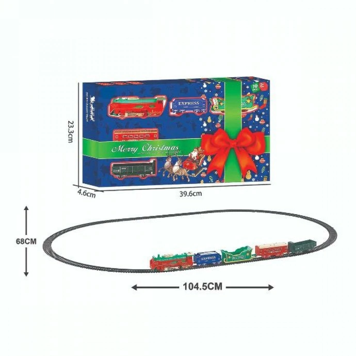 Christmas Decoration - 104cm Train Set Oval, With Bright Light 3 Christmas Decoration - 104cm Train Set Oval, With Bright Light