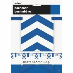 Flag Bunting - Dots & Chevrons, Royal Blue