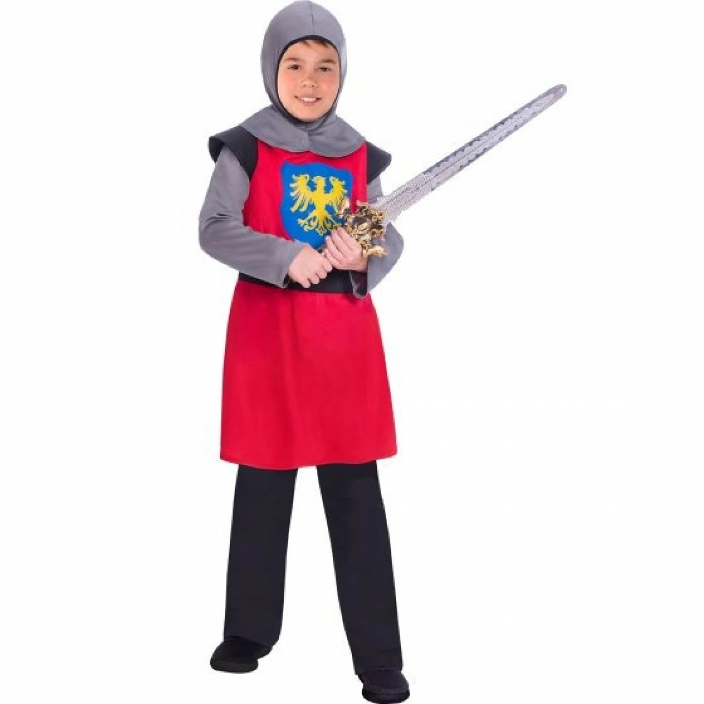 Child Costume - Medieval Knight Blue, Years 10-12 3 Child Costume - Medieval Knight Blue, Years 10-12