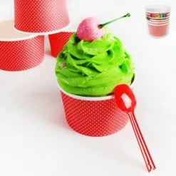 Gelati Cups - Red W/Polka Dot 6 Pk