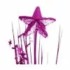 Decorative Pick With 3D Star - Hot Pink -Halloween Costumes Sales BAL 11168