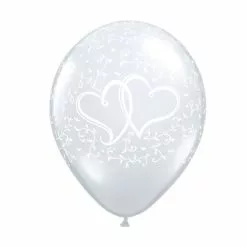 Balloon - Latex Print 11" Entwined Hearts