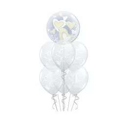 Balloon - Latex Print 11" Entwined Hearts -Halloween Costumes Sales BAL 15649 2