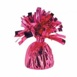 Fringed Foil Balloon Weight - Magenta