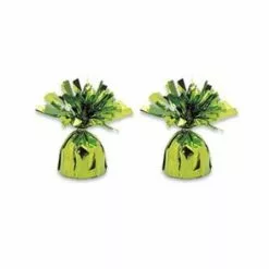 Fringed Foil Balloon Weight - Lime Green