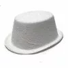 Top Hat - Glitter, White -Halloween Costumes Sales COS 11148