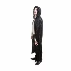Cape - Hooded, Velvet Black -Halloween Costumes Sales COS 16066 1