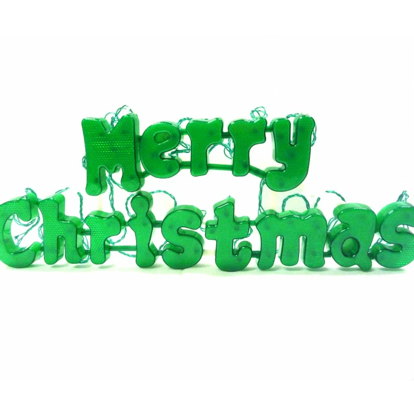 LED Sign - Merry Christmas, Green 3 LED Sign - Merry Christmas, Green