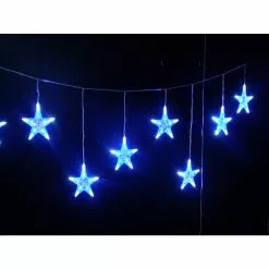 Lights - PVC Stars, White/Blue LEDs