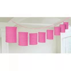 Lantern Garland - Paper, Pink