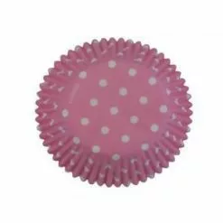 Baking Cups - Light Pink W/Polka Dots 75 Pk