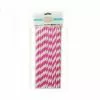 Straws - Paper, Pink & White Stripe 25 Pk 2 Straws - Paper, Pink & White Stripe 25 Pk -Halloween Costumes Sales PAS 19670