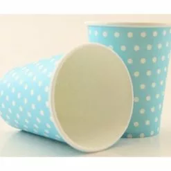 Cups, Blue W/Polka Dots 12 Pk