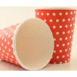 Cups, Red W/Polka Dots 12 Pk