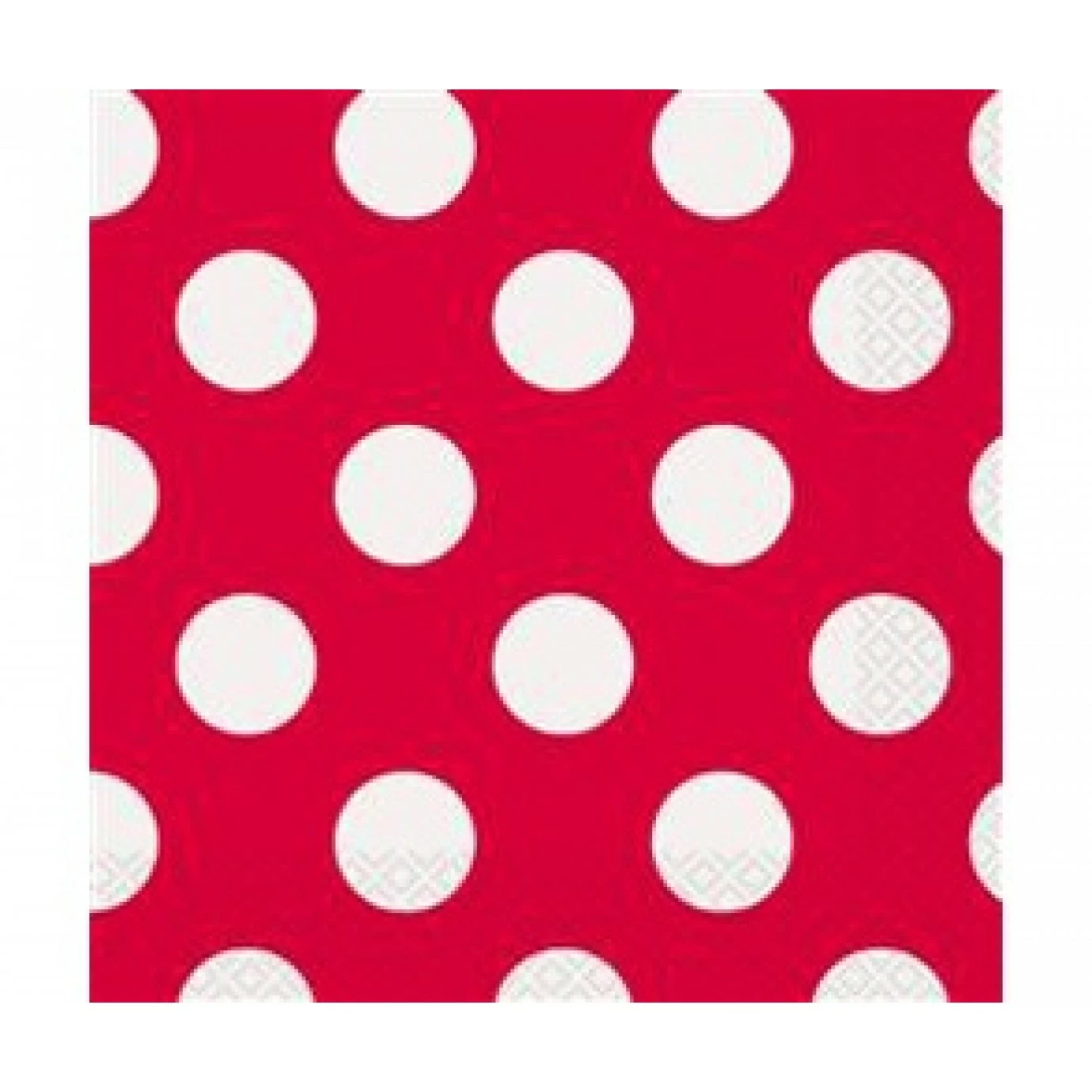 Serviettes - Luncheon, Polka Dots Red 3 Serviettes - Luncheon, Polka Dots Red
