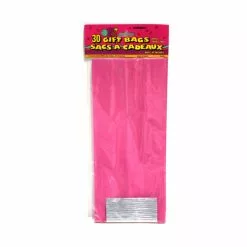 Lolly Bags - Plastic, Hot Pink 30 Pk
