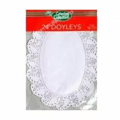 Doilies, Oval White 24 Pk