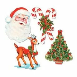 Cardboard Cutouts - Christmas 4 Pk