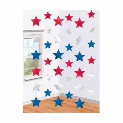 Hanging Decoration - R, W & B Stars