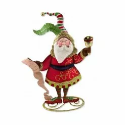 Tin Ornament - Santa Ringing Bell