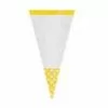 Lolly Bags - Cone, Yellow 10 Pk