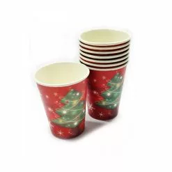 Cups - Christmas Tree 8 Pk