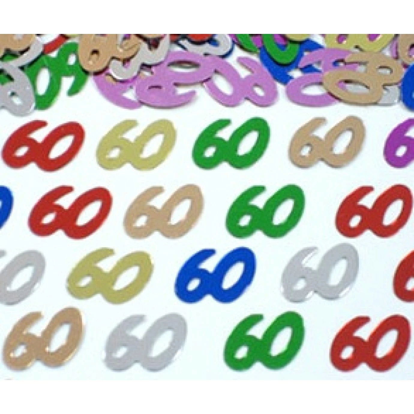 Scatters/Confetti, Number 60 Multicolour 3 Scatters/Confetti, Number 60 Multicolour