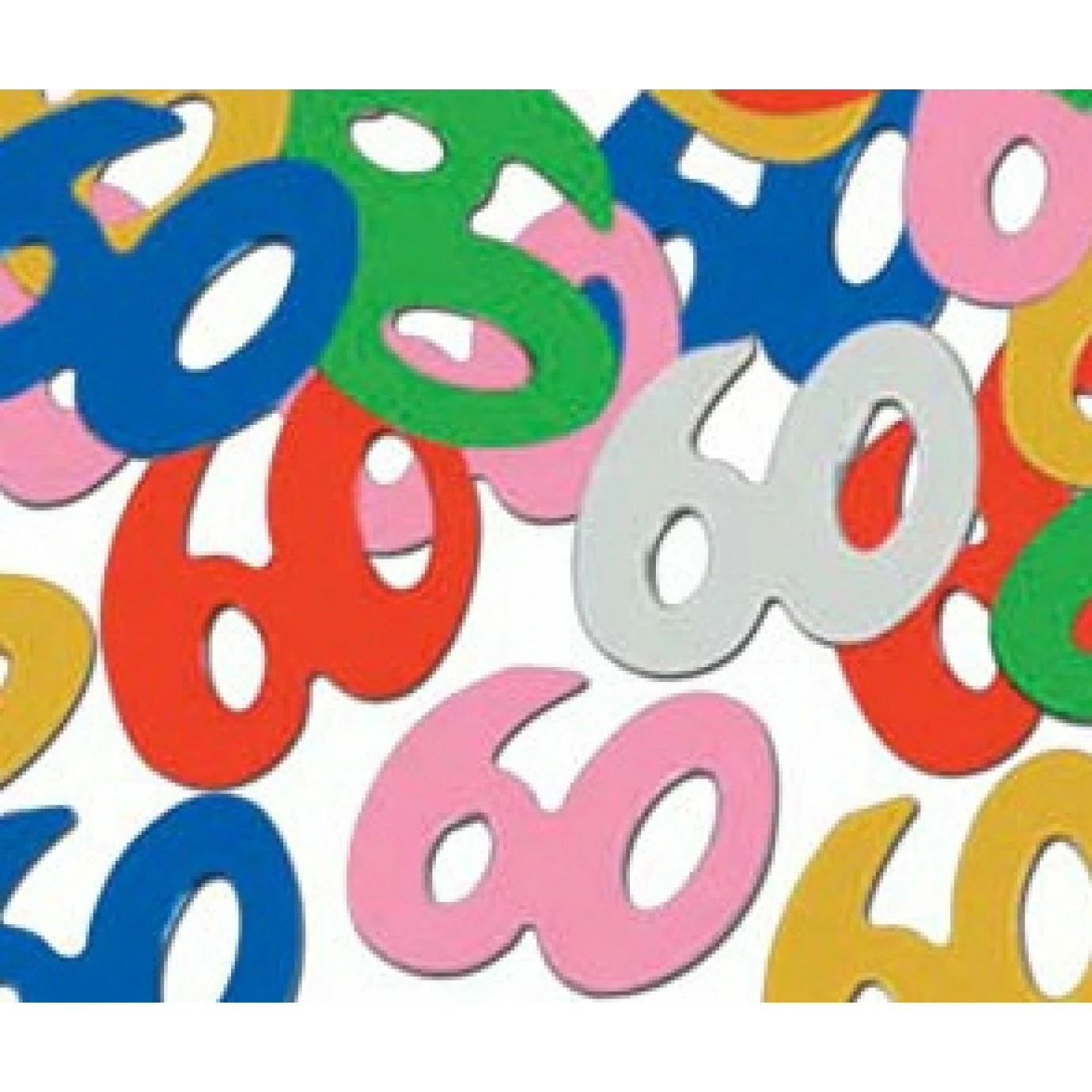 Scatters/Confetti, Number 60 Multicolour 4 Scatters/Confetti, Number 60 Multicolour - Image 2