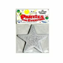 Cardboard Cutouts - Glitter Stars Silver -Halloween Costumes Sales THP 8781 1