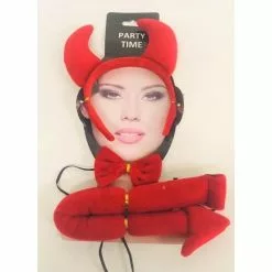 Accessory Set - Devil Horns & Tail, Red