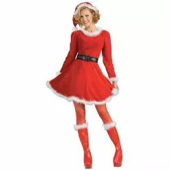 Adult Costume - Mrs Santa, Deluxe