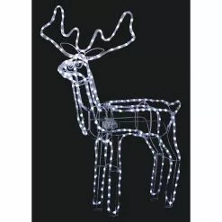 Animated LED Decoration - Reindeer, Standing White
