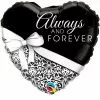 Balloon - Foil Heart, Wedding Always & Forever -Halloween Costumes Sales balloon foil wedding always forever