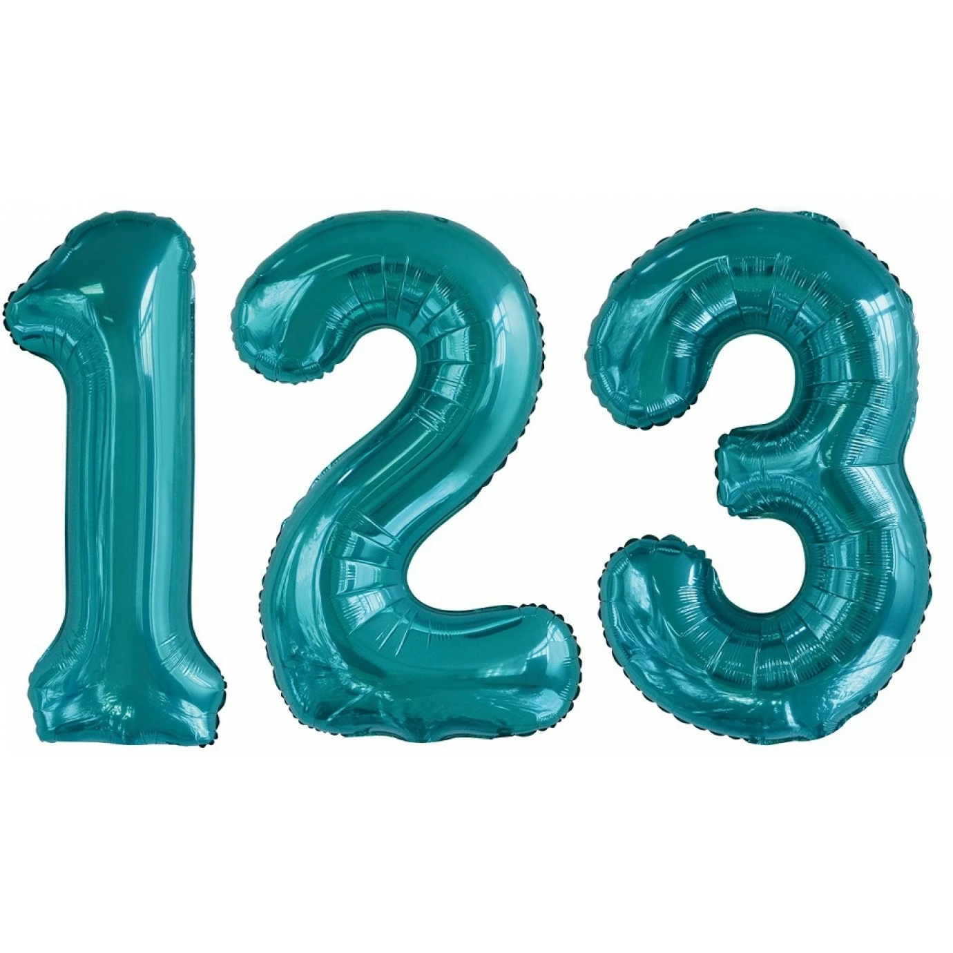 Balloon - 86 Cm Foil Number Teal 4 Balloon - 86 Cm Foil Number Teal - Image 2
