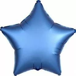 Balloon - Foil, Star 18" Satin Azure Blue