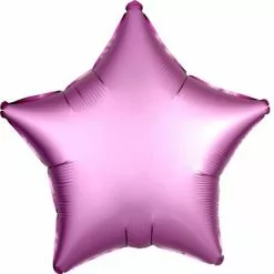 Balloon - Foil, Star 18" Satin Flamingo Pink